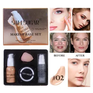 Set Primer Latte e Spugnette 4 Pezzi - Base Makeup Perfetta