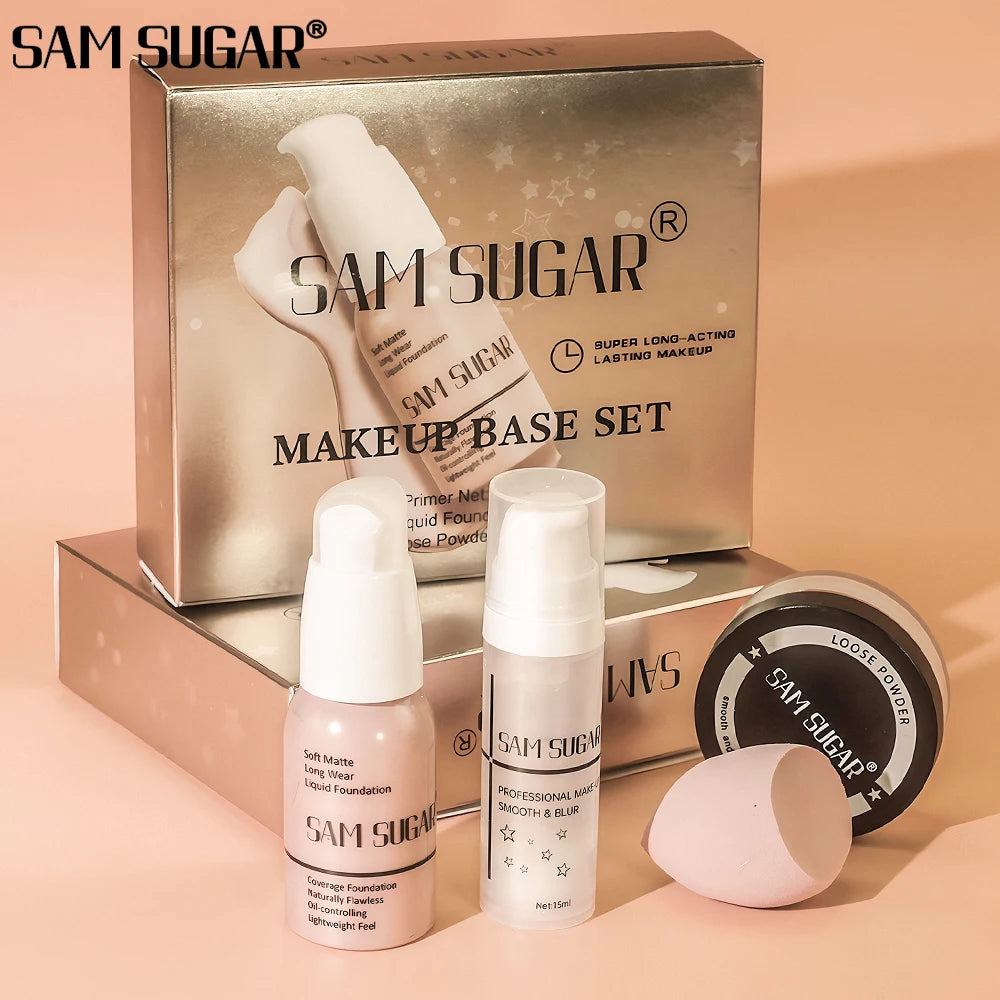 Set Primer Latte e Spugnette 4 Pezzi - Base Makeup Perfetta
