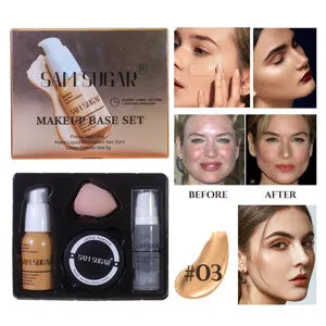 Set Primer Latte e Spugnette 4 Pezzi - Base Makeup Perfetta