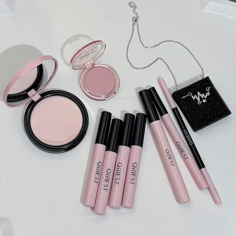 Set Makeup Professionale 9 Pezzi - Look Completo Viso e Labbra