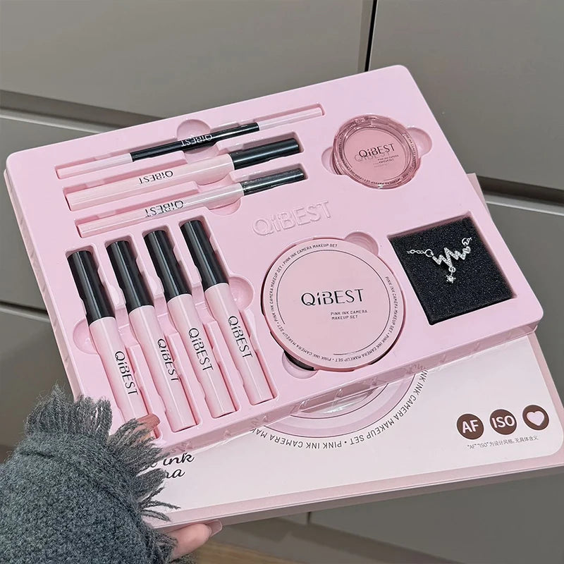 Set Makeup Professionale 9 Pezzi - Look Completo Viso e Labbra