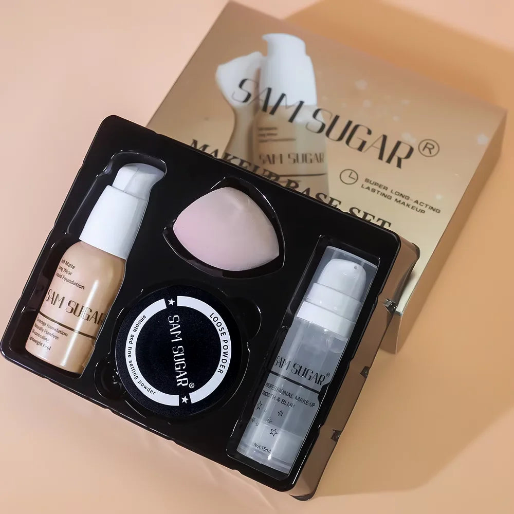 Set Primer Latte e Spugnette 4 Pezzi - Base Makeup Perfetta