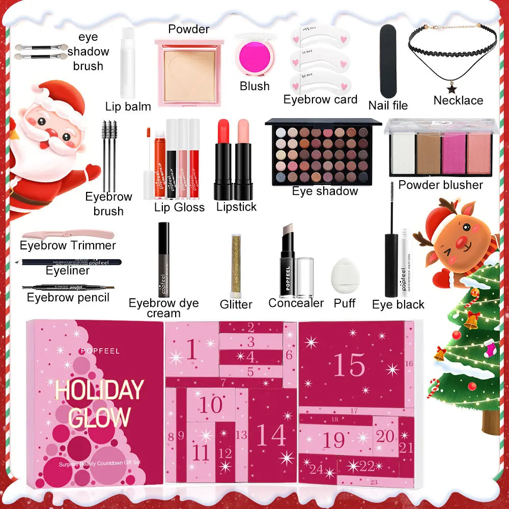 Calendario dell'Avvento Beauty 24 Sorprese Makeup - Cofanetto Regalo Donna
